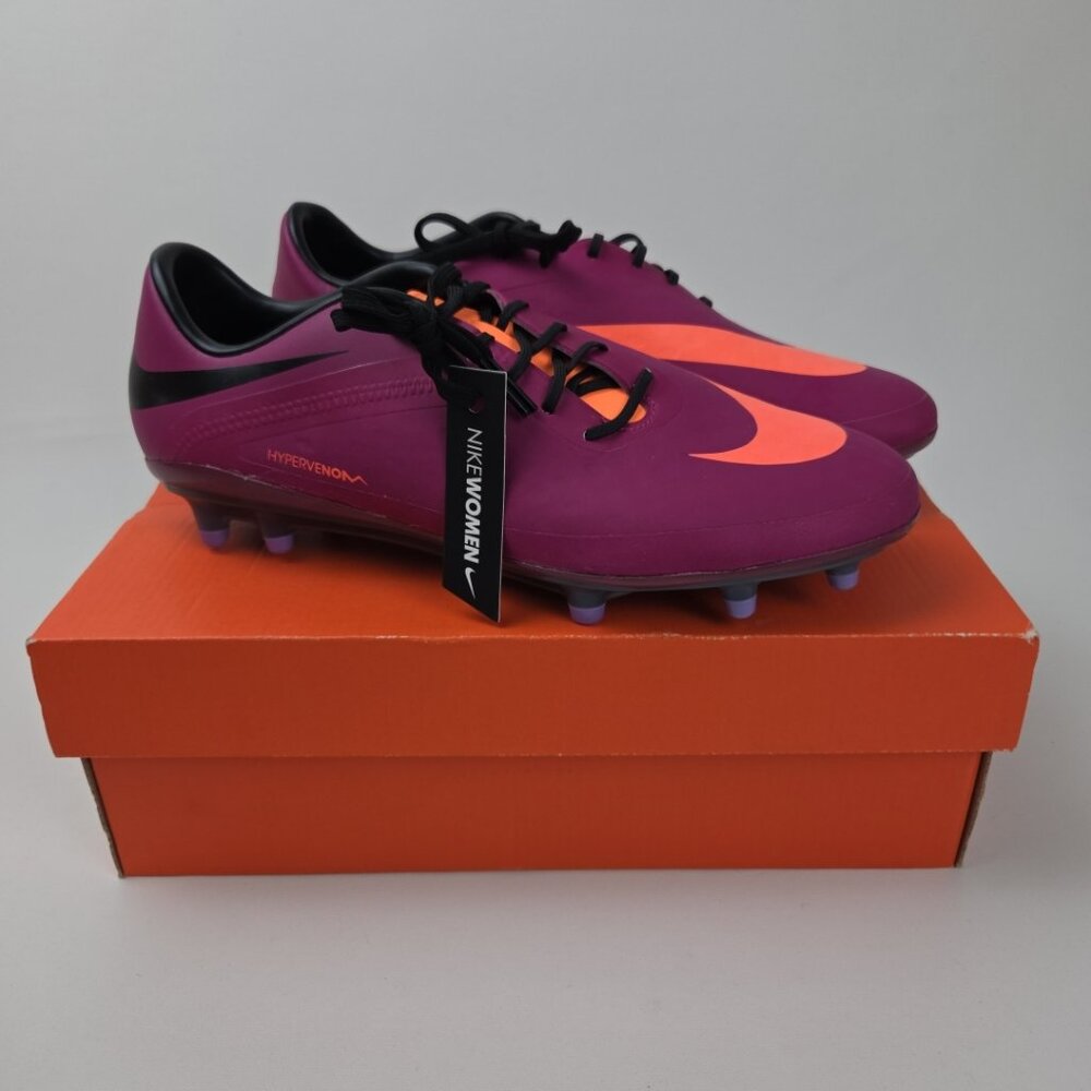 Nike Hypervenom Phatal‎ FG Soccer Cleats Womens 8.5 Magenta Orange Football